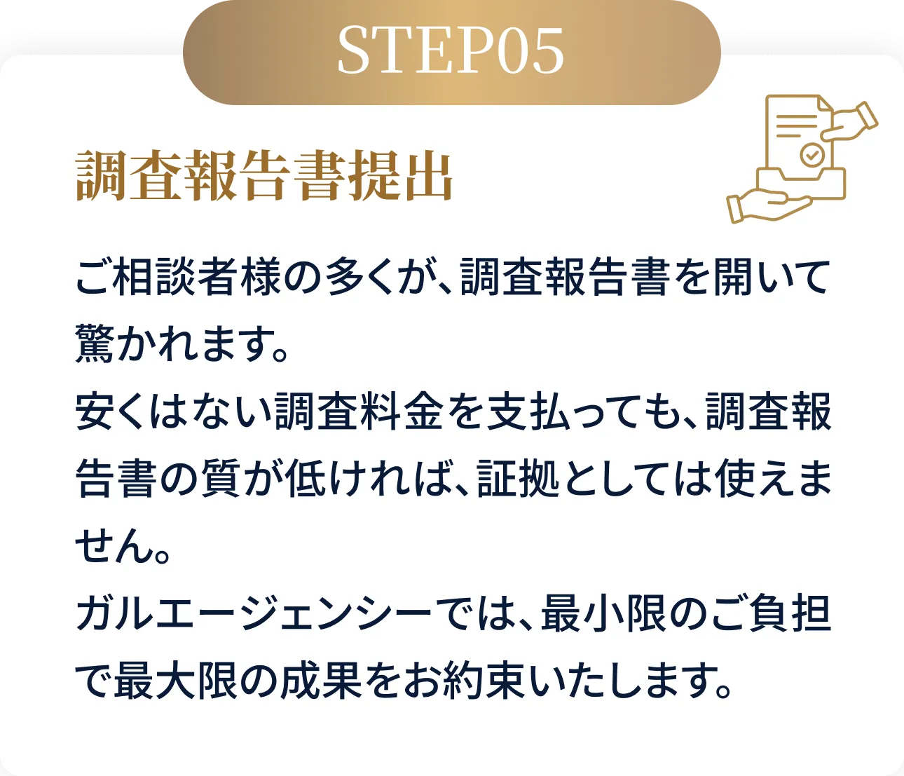 STEP05 調査報告書提出